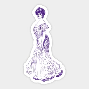 Gibson Girl Dress Sticker